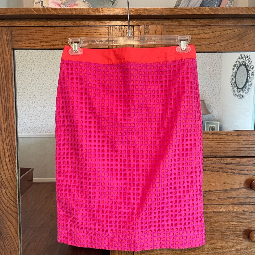 Talbots Vibrant Pink Size 4 Pencil Skirt
